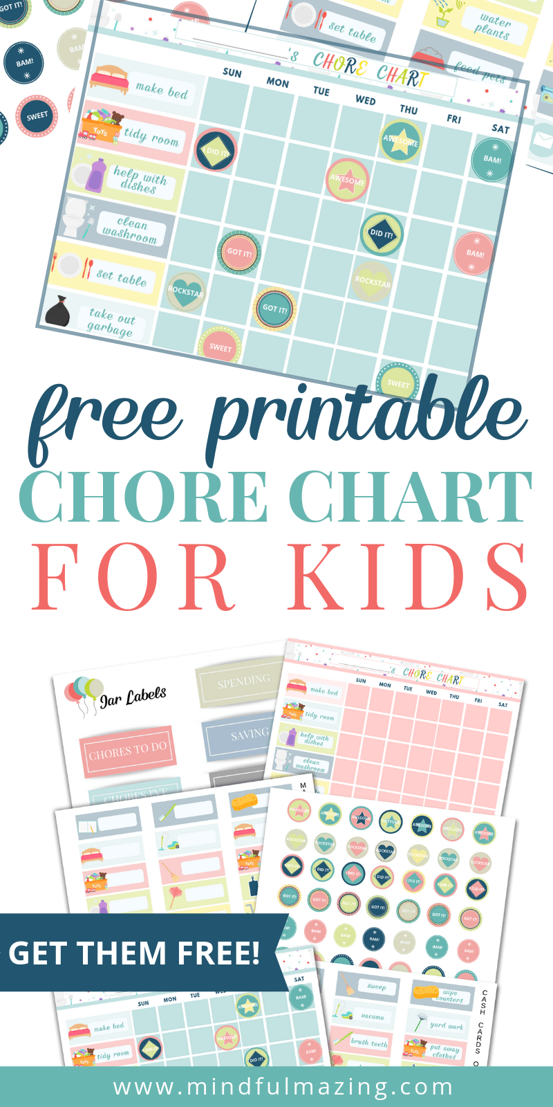 Create chore chart for kids all in one photos