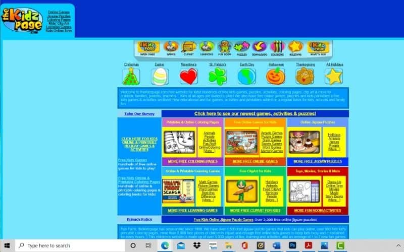 kidz page