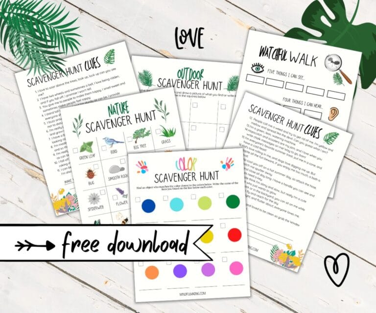 Outdoor Scavenger hunt bundle for kids