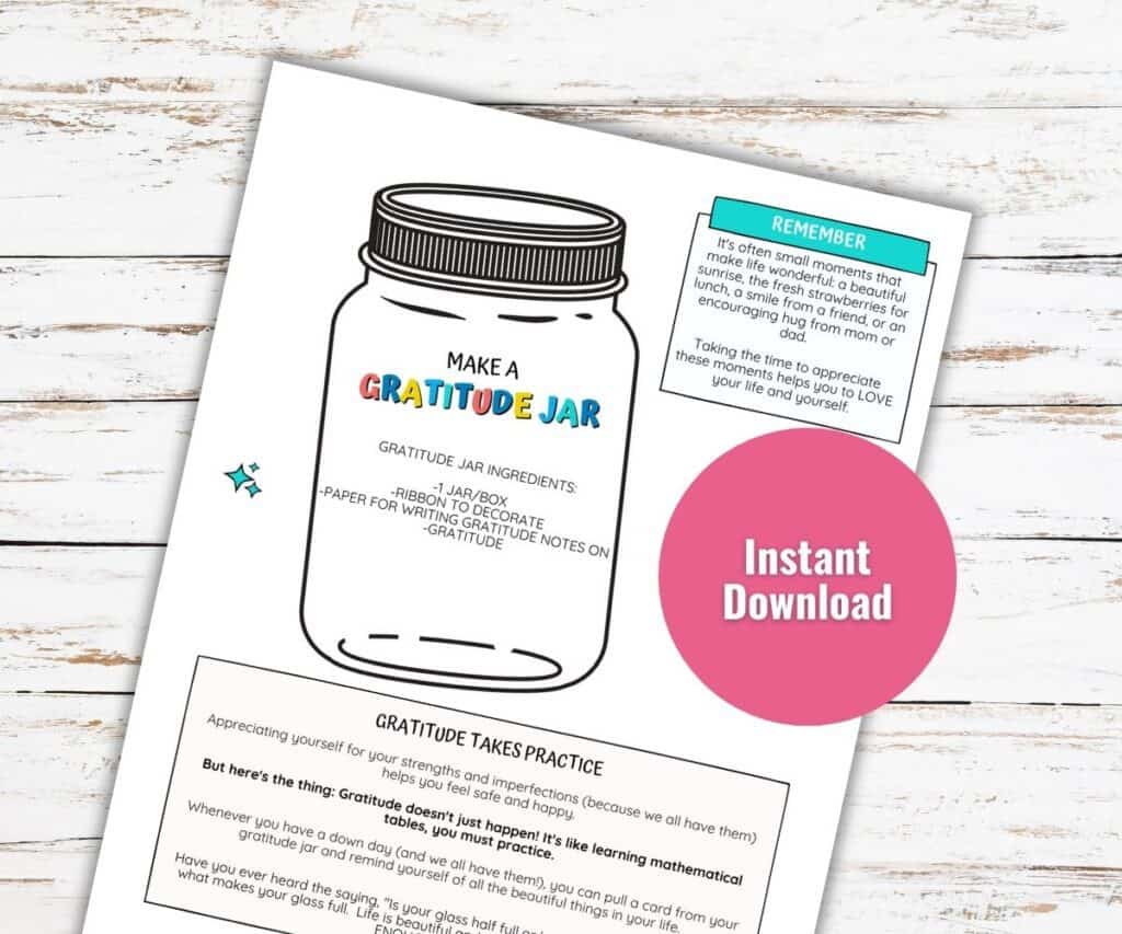 Gratitude Jar for Kids