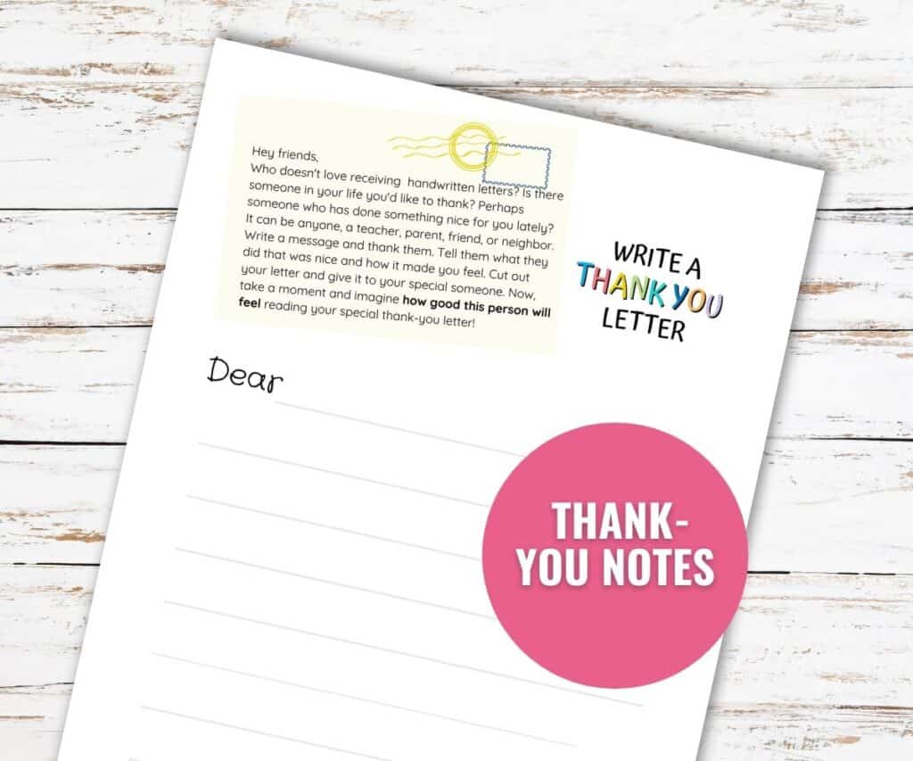 Gratitude thank you notes
