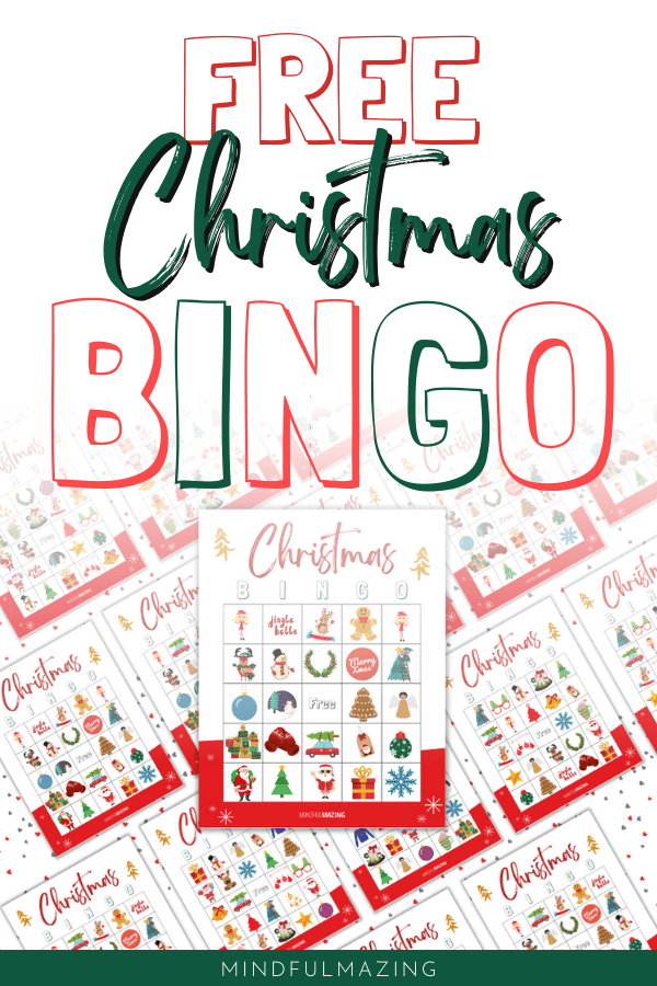 Free Printable Christmas Bingo • Mindfulmazing.com