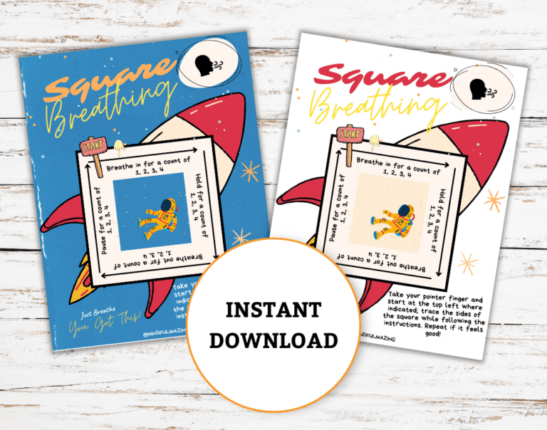 Free Square Breathing Worksheets &amp; Box Breathing Benefits For Kids ...