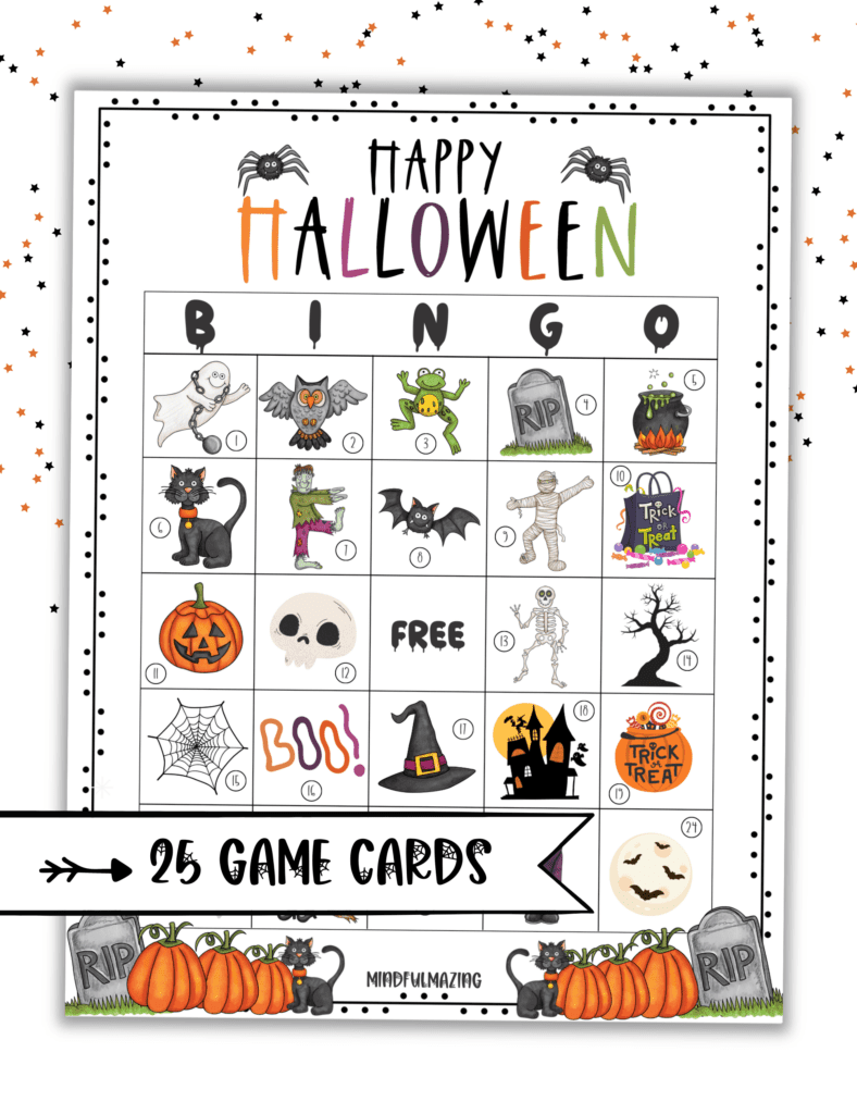 Printable Halloween Bingo Game For Fang tastic Fun Mindfulmazing Printable Halloween Bingo Game For Fang tastic Fun Mindfulmazing