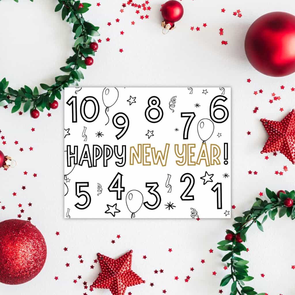 New Year's Coloring Pages