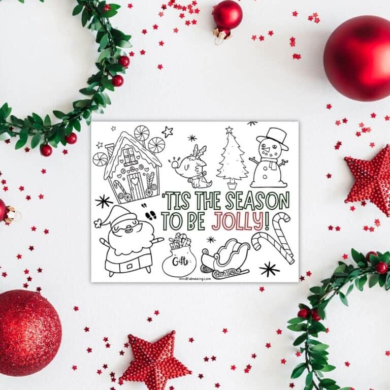 Free Printable Christmas Placemats for Kids • Mindfulmazing.com