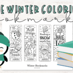 free winter coloring bookmarks