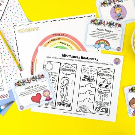 Mindfulness activities set.