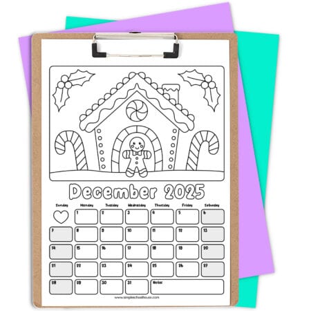 Free Printable Coloring Calendar for Kids in 2025 • Mindfulmazing.com