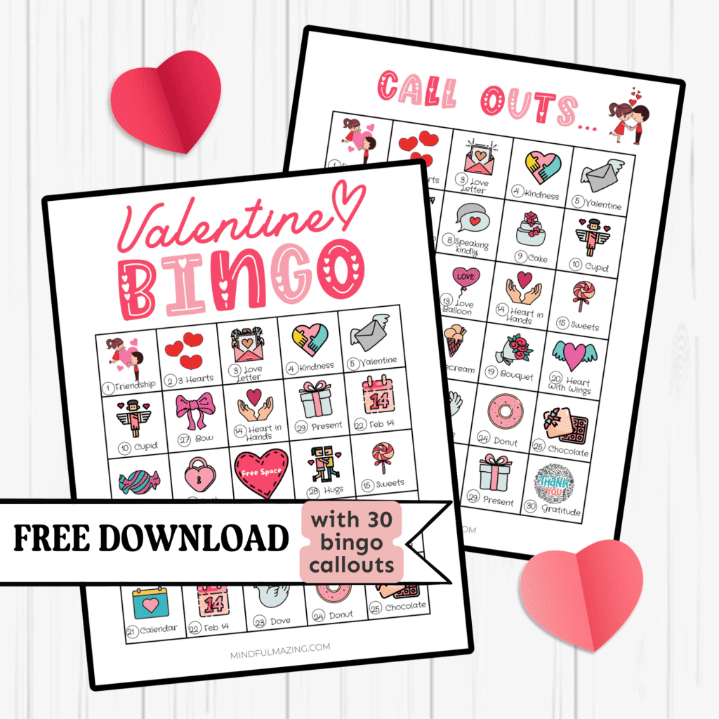 free valentine's day bingo cards